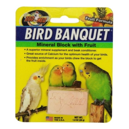 Zoo Med Bird Banquet Block Fruit Formula Small - 1 count