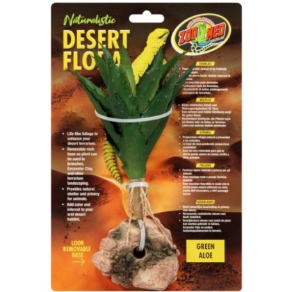 Zoo Med Green Aloe Desert Flora Terrarium Plant - 1 count