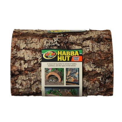 Zoo Med Habba Hut Natural Half Log with Bark Shelter - Giant (11\