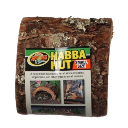 Zoo Med Habba Hut Natural Half Log with Bark Shelter - Small (3.25