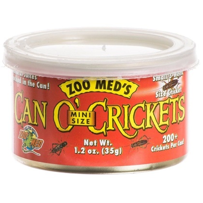 Zoo Med Can O' Mini Sized Crickets - 1.2 oz (200 Crickets)