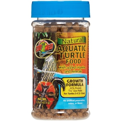 Zoo Med Natural Aquatic Turtle Food - Growth Formula Pellets - 1.85 oz