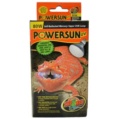 Zoo Med Powersun UVB Mercury Vapor Lamp - 80 Watt