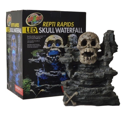 Zoo Med Repti Rapids LED Skull Waterfall - Medium - (11.5\