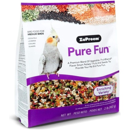 ZuPreem Pure Fun Enriching Variety Mix Bird Food for Medium Birds - 2 lbs