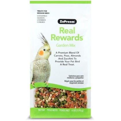 ZuPreem Real Rewards Garden Mix Treats for Medium Birds - 6 oz