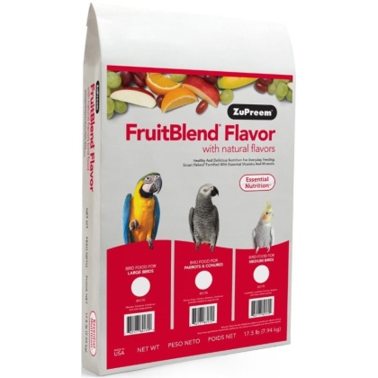 ZuPreem FruitBlend Flavor Bird Food for Large Birds - Large (17.5 lbs)