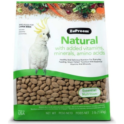 ZuPreem Natural Blend Bird Food - Large Parrot - Large (3 lbs)